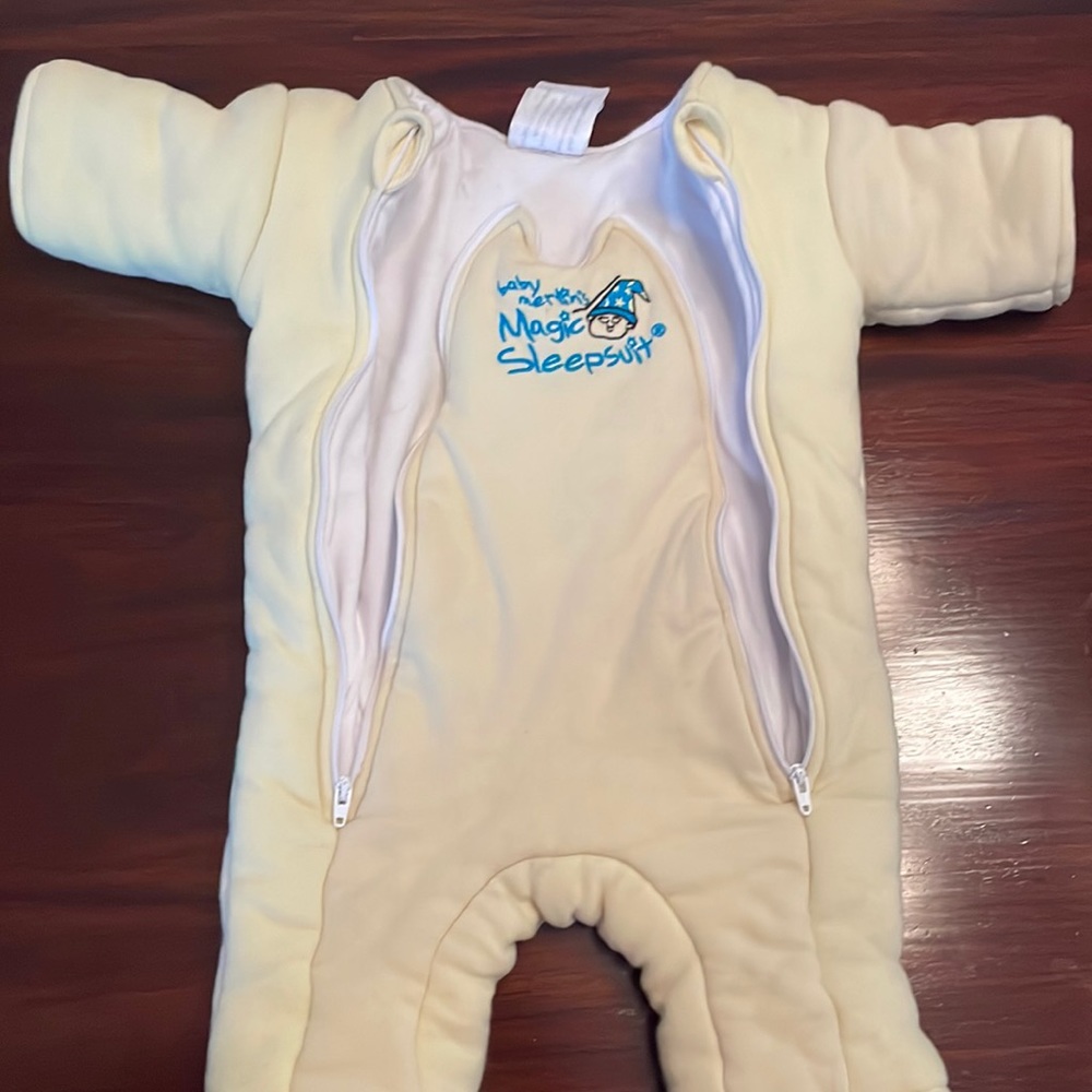 Small Baby Merlin Magic Sleep suit. Yellow